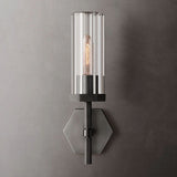 Lambert Hexagonal Short Wall Sconce - thebelacan