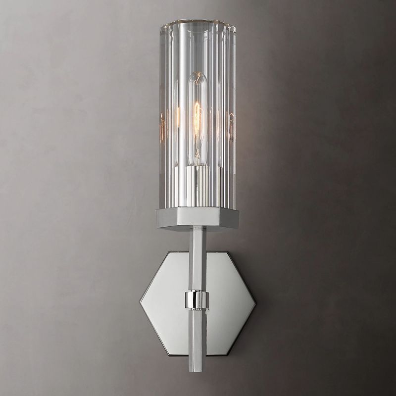 Lambert Hexagonal Short Wall Sconce - thebelacan