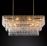 Margerie 3-Tier Rectangular Chandelier 60" - thebelacan