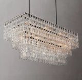 Margerie 3-Tier Rectangular Chandelier 60" - thebelacan