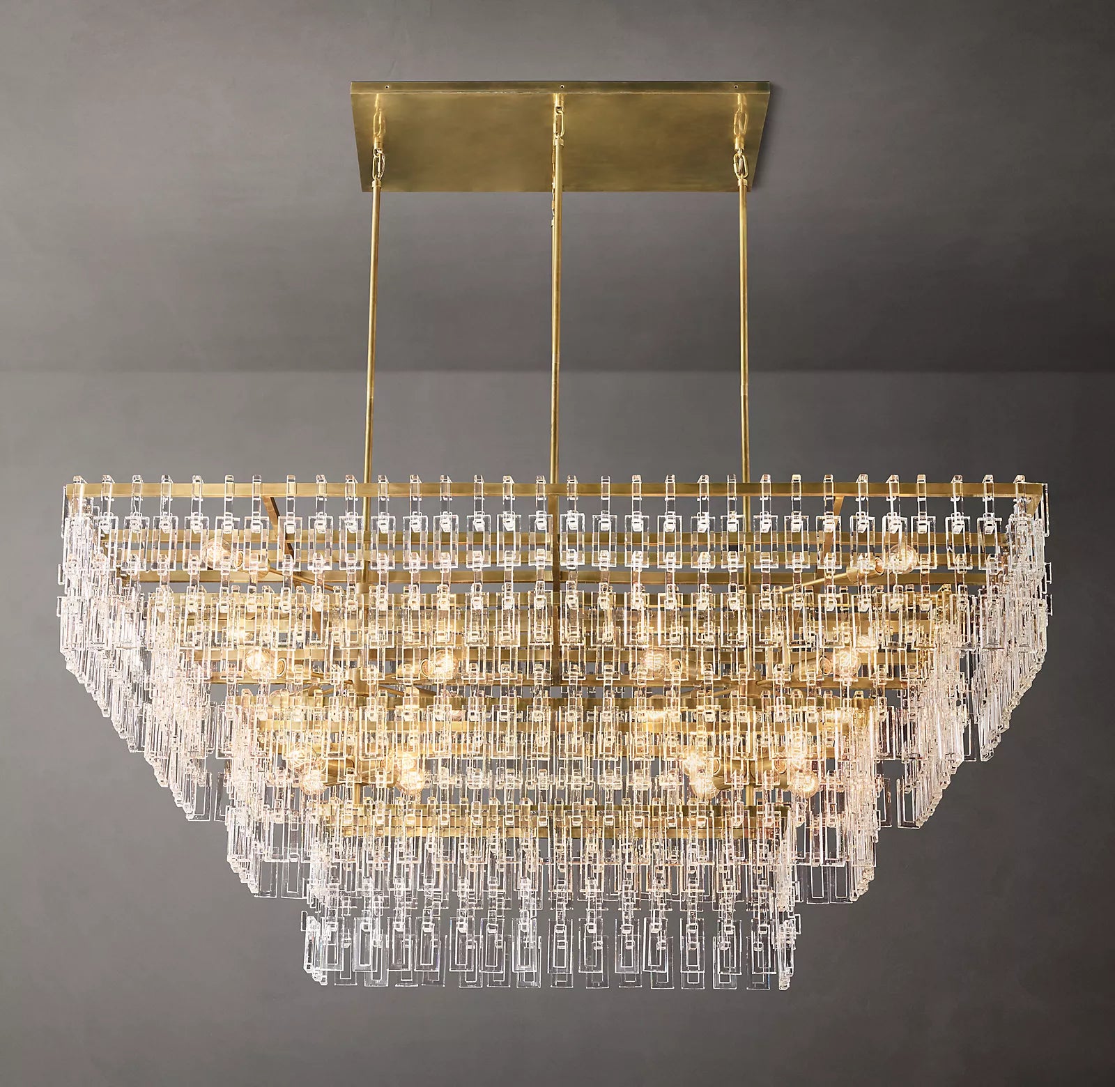 Margerie 4-Tier Rectangular Chandelier 72" - thebelacan