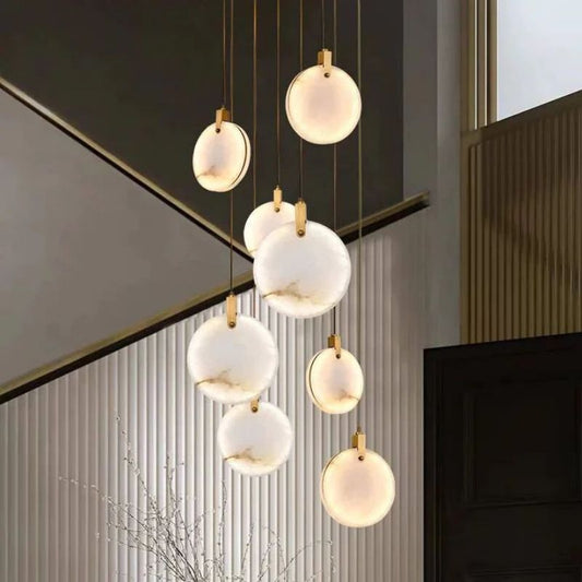 Nirvana Alabaster Long Staircase Chandelier