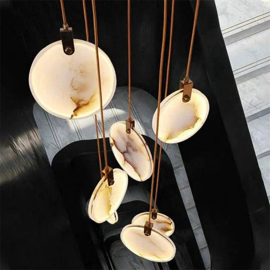 Nirvana Alabaster Long Staircase Chandelier