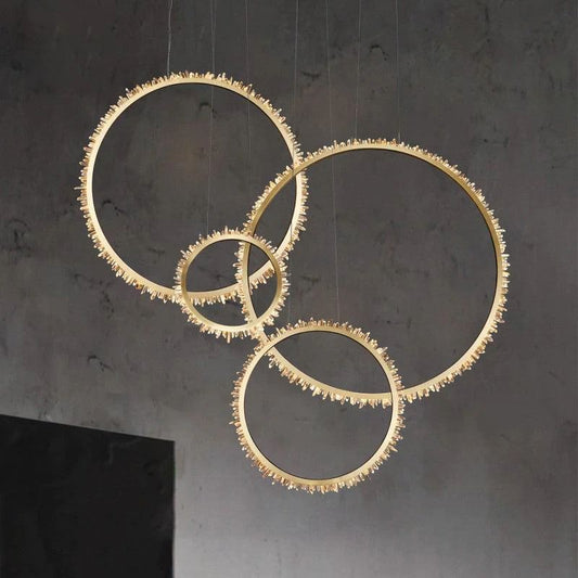 Rock Crystal Ring Chandelier - valleylamps