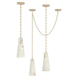 Alabaster Modern 3-Light Chandelier