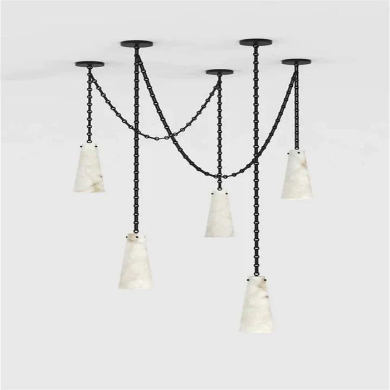 Alabaster Modern 5-Light Chandelier