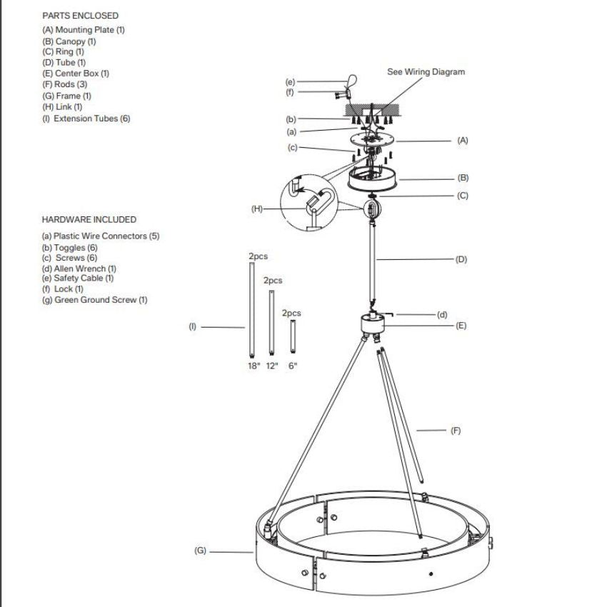 Arya Round Chandelier 36"