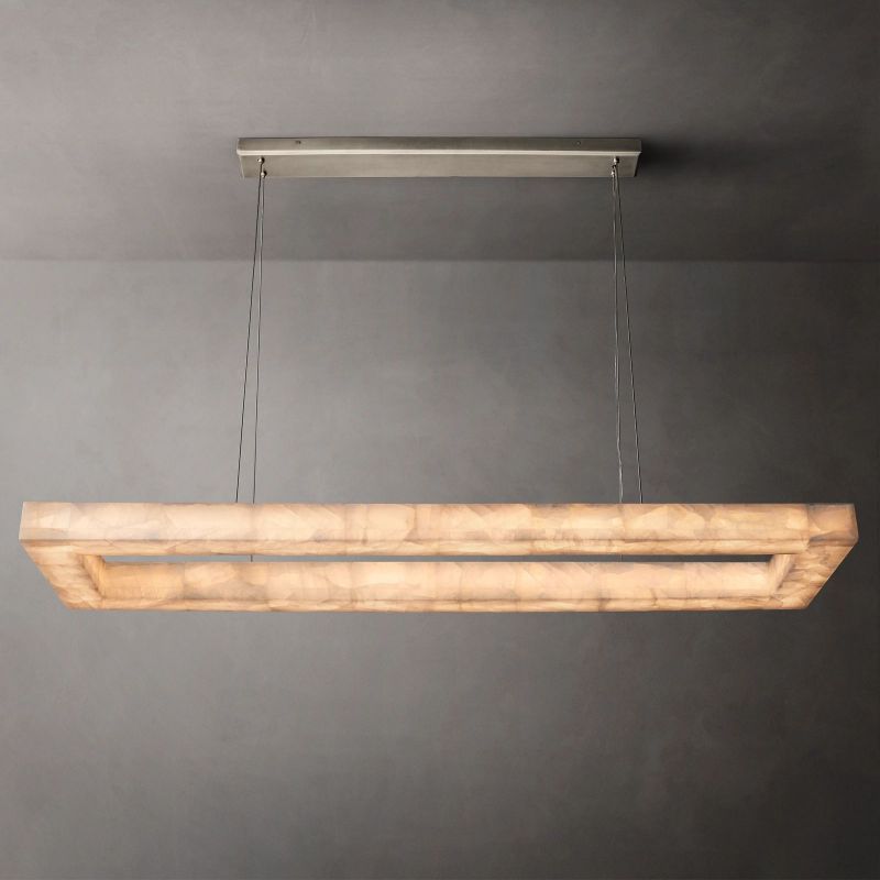 Alabaster Riveage Rectangular Chandelier 72"