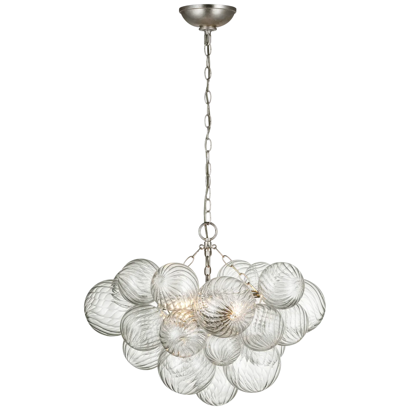 dl Talia Glass Globe Chandelier 24", Modern Kitchen Island Pendant Lamp