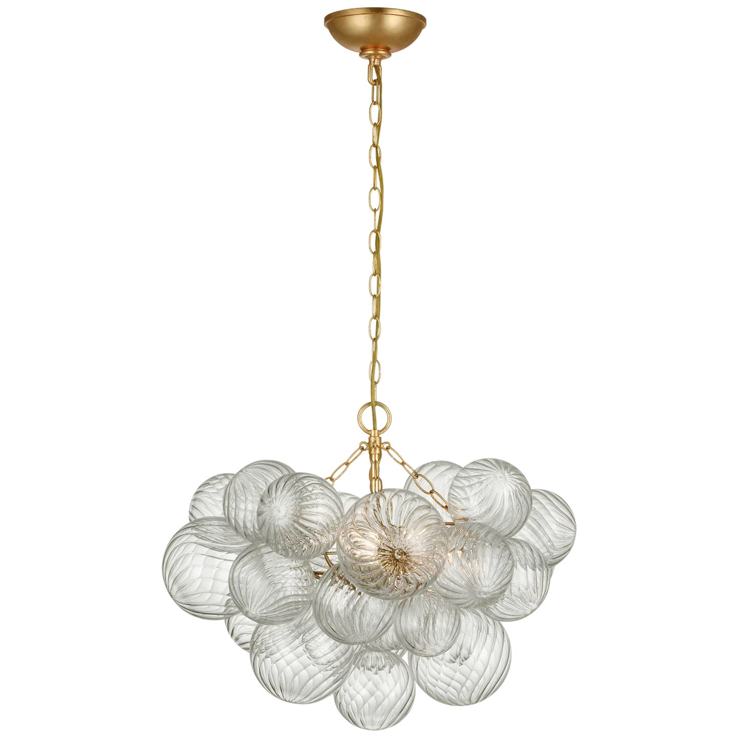 dl Talia Glass Globe Chandelier 24", Modern Kitchen Island Pendant Lamp