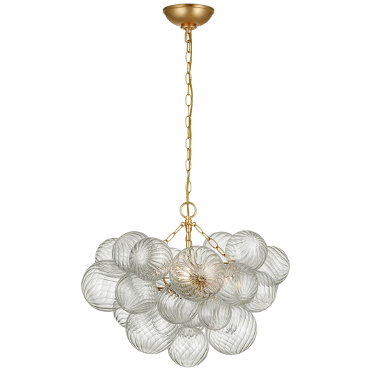 dl Talia Glass Globe Chandelier 24", Modern Kitchen Island Pendant Lamp