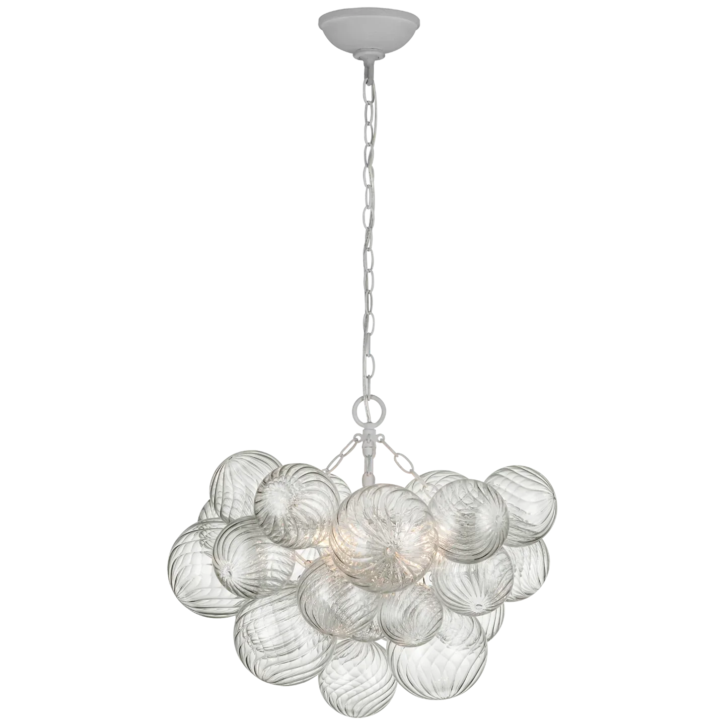 dl Talia Glass Globe Chandelier 24", Modern Kitchen Island Pendant Lamp