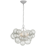 dl Talia Glass Globe Chandelier 24", Modern Kitchen Island Pendant Lamp