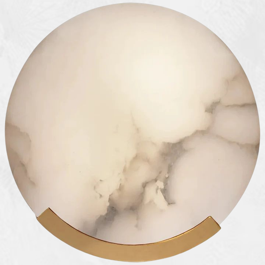 Culoud Melange Alabaster Round Wall Sconce