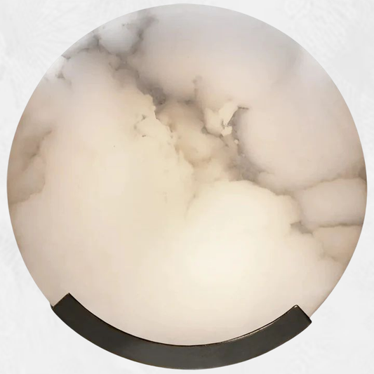 Culoud Melange Alabaster Round Wall Sconce