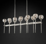 BOUBLE Crystal Ball Double Linear Chandelier 60"