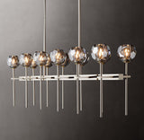 BOUBLE Crystal Ball Double Linear Chandelier 60"